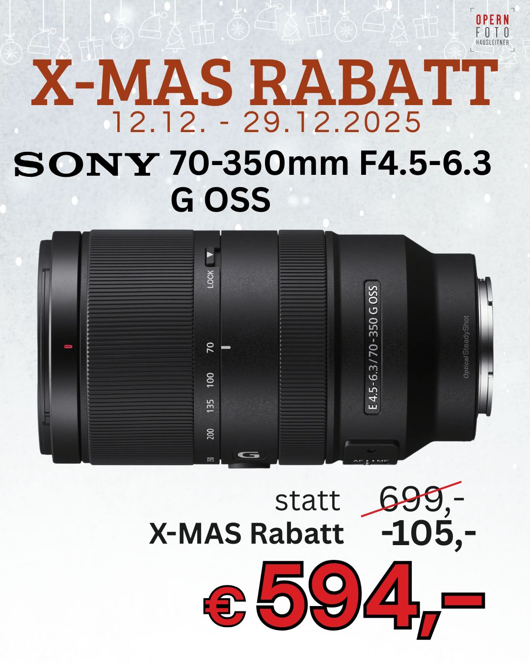 Sony E 70-350mm/4.5-6.3 G OSS (SEL70350G) | Ø67mm |