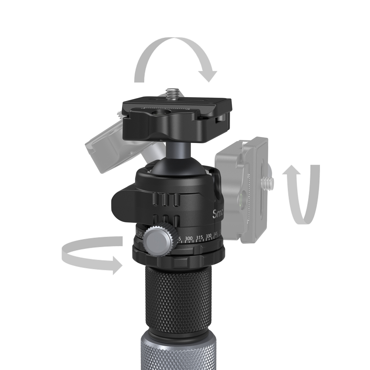 SmallRig 4059 Carbon Fiber Stativ + AP-20 Kugel- Kopf mit ArcaZwiss-Schnellwechselplatte |1,2kg | 440-1580mm | max10-12kg 6941590010298