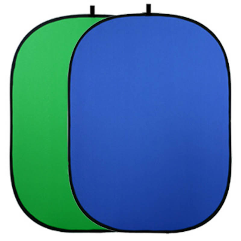 Quenox Falthintergrund 150 x 200cm 2in1 grün-blau Greenscreen/Chroma Key 4250229975672