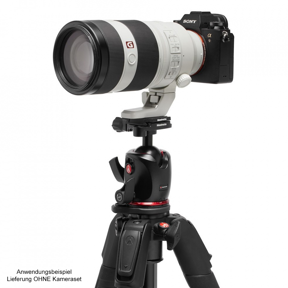 Manfrotto 055 Alu ARCA Kit, Stativ mit Kugelkopf, 3 Segmente max15kg | Stativ mit ARCA-Kugelkopf Q6T (MK055XPRO3-Q6T) 8024221744279