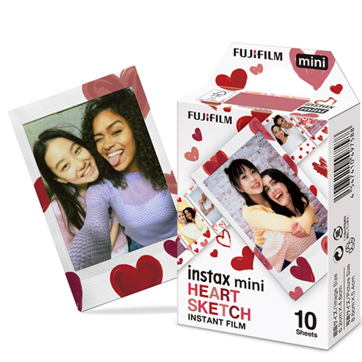 Fujifilm Instax Mini HEART-SKETCH 10 Aufnahmen Sofortbildfilm für Instax Mini Kameras