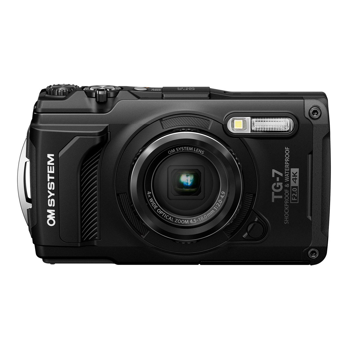 OM SYSTEM TG-7 schwarz Tough Digitalkamera | wasserfest bis 15m | 4x optisches Zoom 25-100mm/2,0-4,9 | 4545350055974