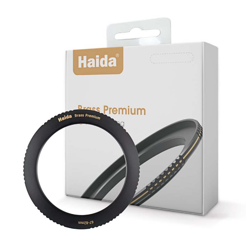 Haida 62-82 Filteradapter-Ring Step-Up Premium Messing matt-schwarz eloxiert 6972288557535