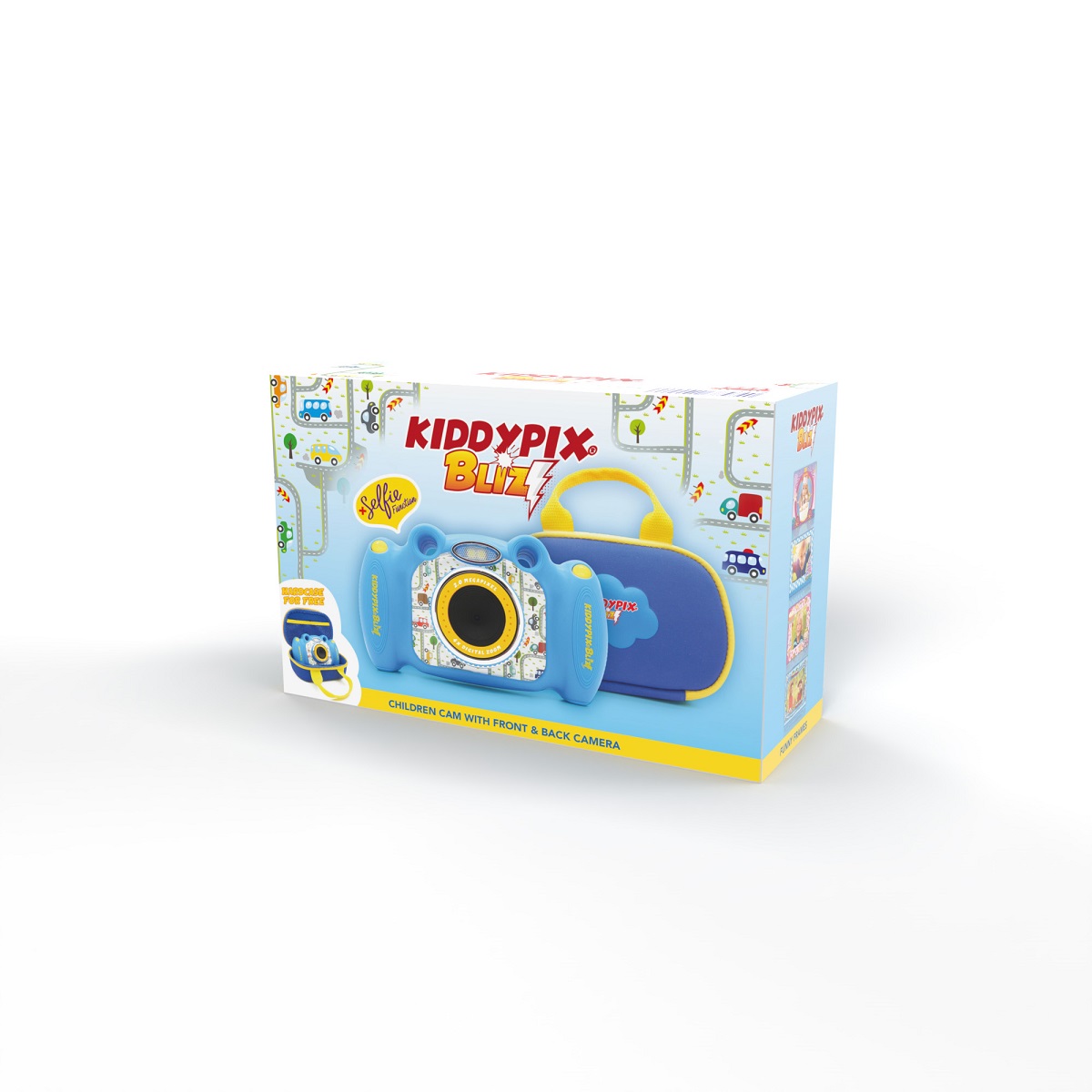 easypix Kiddypix Blizz blau digitale Kinderkamera  (optional microSD-Card und 4x AA Batterien)