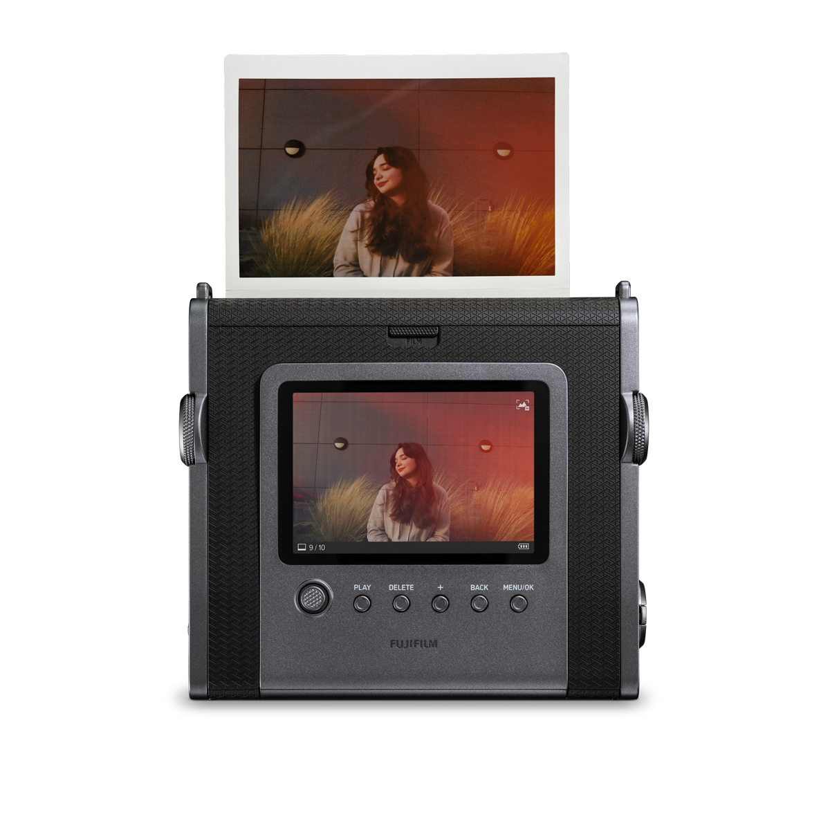 Fujifilm Instax WIDE EVO black EX D Sofortbildkamera Sofortbildkamera für WIDE-Format-Filme | microSD-Card optional | WIDE-Film optional 4547410543377
