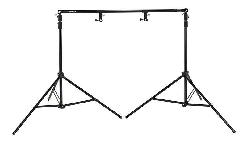 Manfrotto 1314B Mobiles Hintergrundset: 2 Stative 1052BAC, Hintergrundstange MA-272, 2x Klemmen MA-275, Tasche 314.05 0719821305453