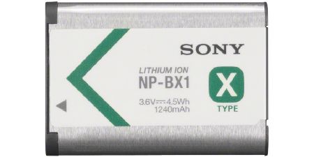 Sony NP-BX1 Akku für RX100-Serie, HX50, HX300 uvm. "X-Type" - 1240mAh - 3.6 V - 4.5Wh - Stamina-Technologie
