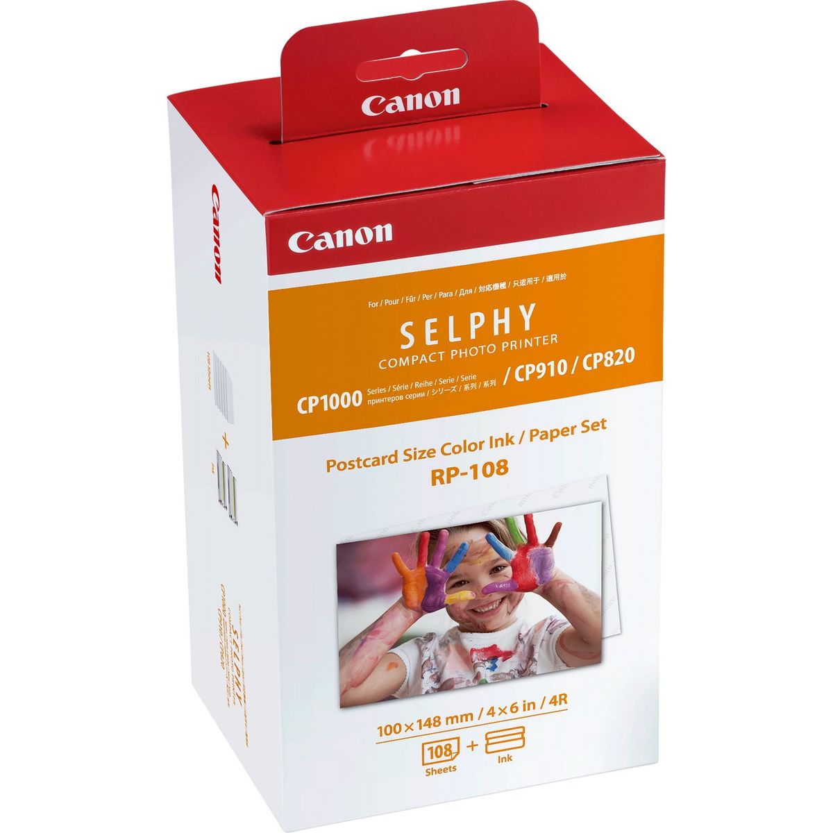 Canon RP-108 Selphy Fotopapier (2x 54 Blatt) | Passend für Drucker CP-1000, CP-1200, CP-1300, CP-1500, CP-910, CP-820 |