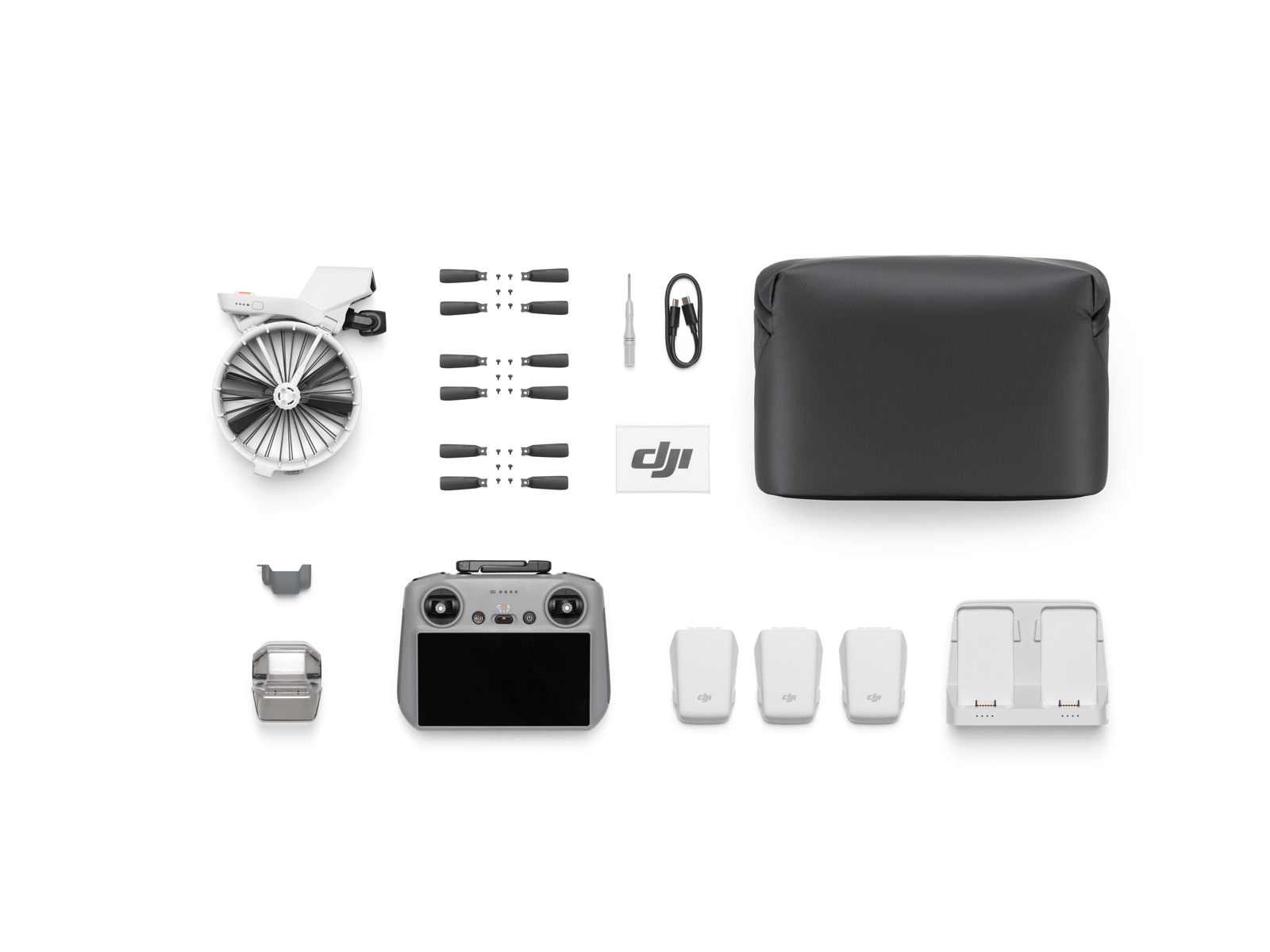 DJI Flip Fly More Combo inkl. DJI RC 2 | Falt-Quadrokopter | 249g | inkl. 3x Akku + Ladegerät 6941565992536