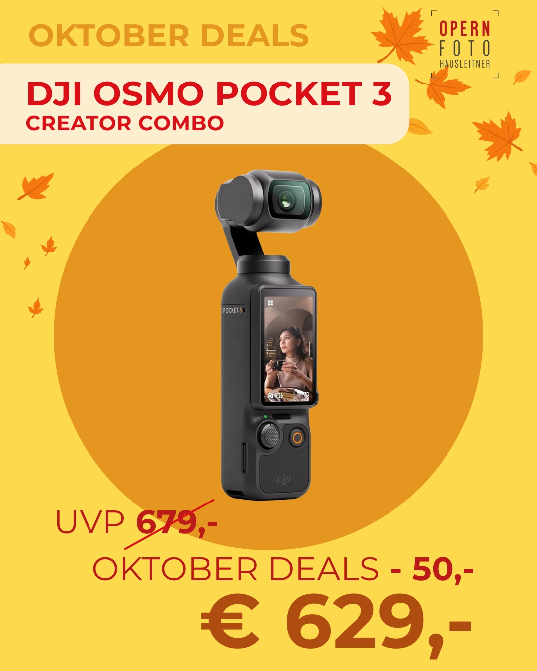 DJI Osmo Pocket 3 Creator Combo | VLOG-Kamera | 1-Zoll-CMOS | 4K/120 fps | 3-Achsen-Gimbal | onboard MIC | für YouTube uvm DJI Osmo Pocket 3 Creator Combo | VLOG-Kamera | 1-Zoll-CMOS | 4K/120 fps | 3-Achsen-Gimbal | onboard MIC | für YouTube uvm