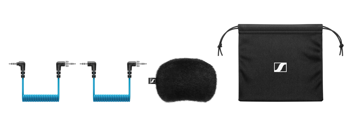 Sennheiser MKE 200 Mikrofon | inkl. Windfell und inkl. 3,5mm TRS-/TRRS-Kabel zu DSLM oder Smartphone 4044155251746
