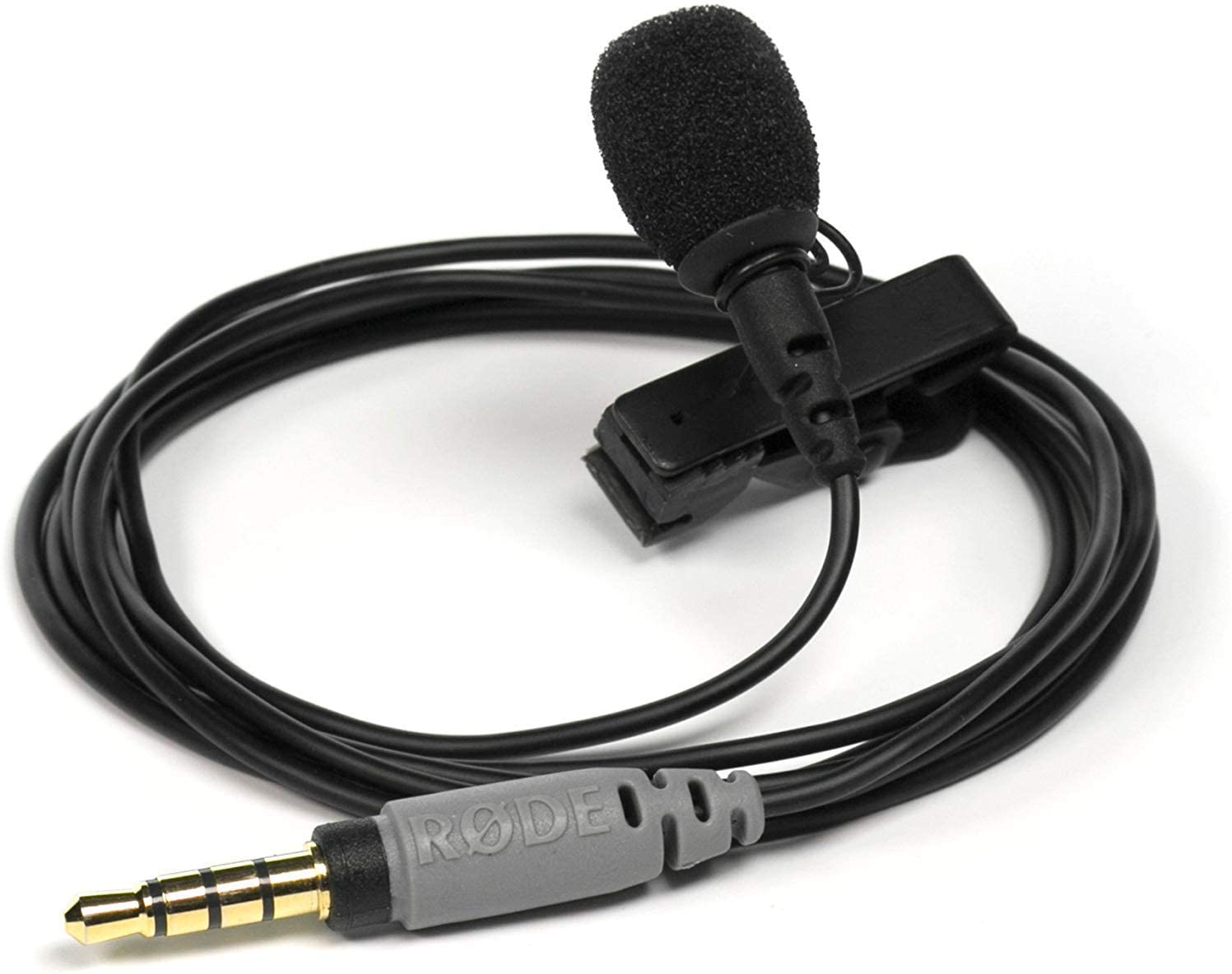 Rode Mikrofon SmartLav+ Lavaliermikrofon-Clip on für iPhone, iPad mini, DSLRs mit Schaumstoffschutz, Klammer und Etui 0698813004058