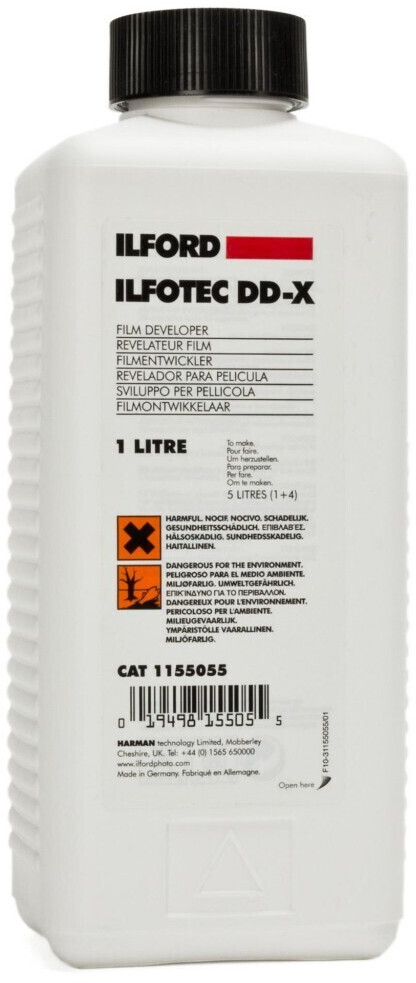 Ilford Ilfotec DD-X Schwarzweiß-Filmentwickler 1l 1 Liter Konzentrat für 1+4 mit Wasser verdünnen Ilford Ilfotec DD-X Schwarzweiß-Filmentwickler 1l 1 Liter Konzentrat für 1+4 mit Wasser verdünnen