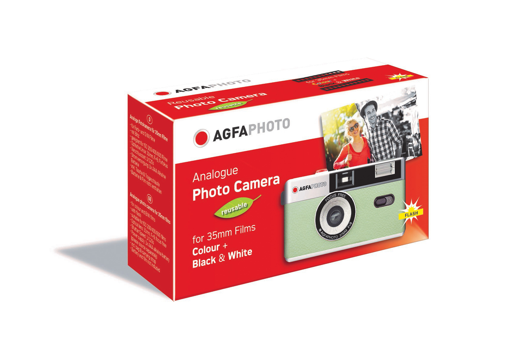 AgfaPhoto analoge Kleinbildkamera mintgrün - mintgrün Reusable Photo Camera