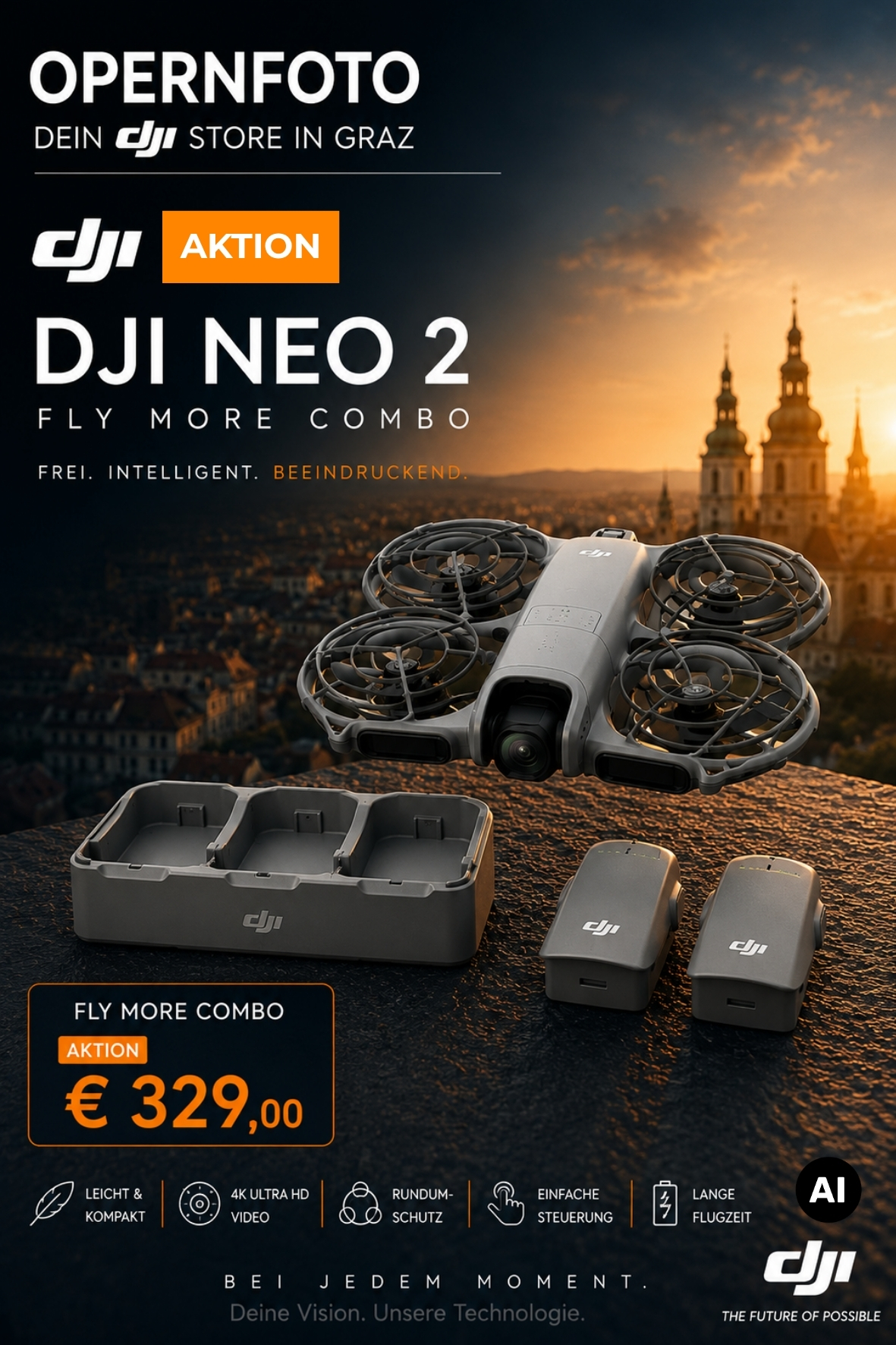 DJI NEO 2 Fly More Combo (nur Drone) | ohne Fernsteuerung |