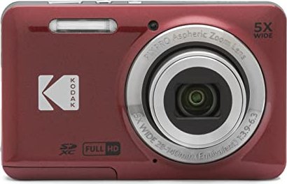 Kodak Pixpro FZ55 rot Kompaktkamera | 5x optical Zoom | 28mm Weitwinkel | 16MP | FullHDVideo 0819900014075