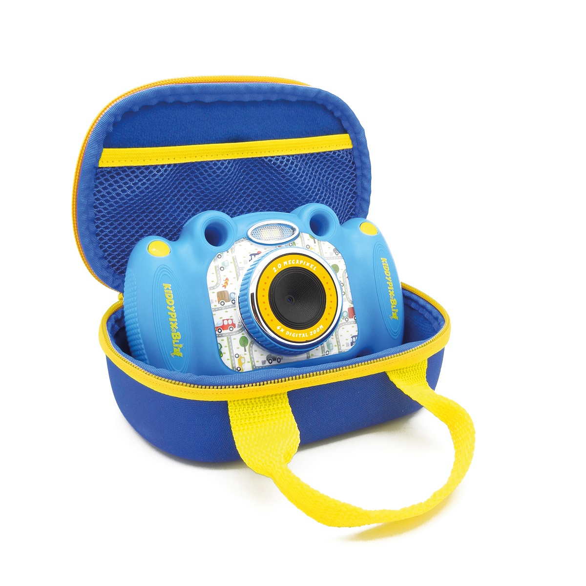 easypix Kiddypix Blizz blau digitale Kinderkamera  (optional microSD-Card und 4x AA Batterien)