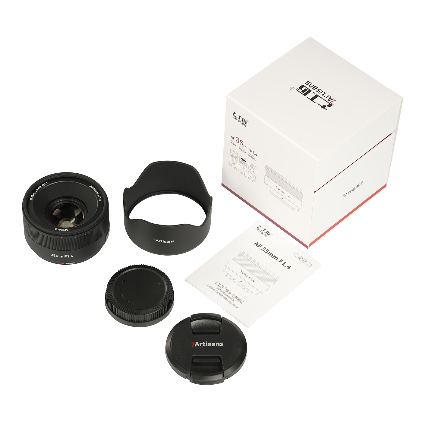 7Artisans AF 35mm/1,4 Fujifilm-X (APS-C) | 62mm | Autofokus | Primelens | 184 Gramm 6971835487608