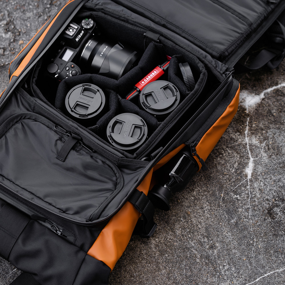 WANDRD PRVKE 31-Liter SedonaOrange Photo Bundle V3 | Orange | herausnehmbarer Camera Cube | Rolltop 0850041678337
