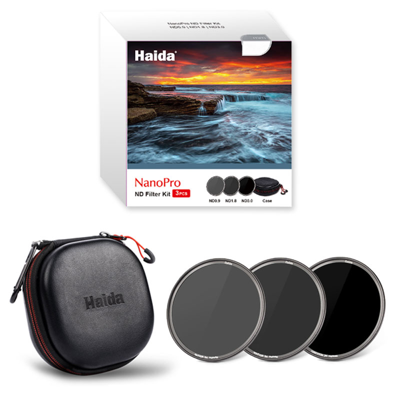 Haida 52 ND Filter Kit (ND0.9+1.8+3.0) NanoPro Ultra Slim mit Hartschalentasche 6972288550987