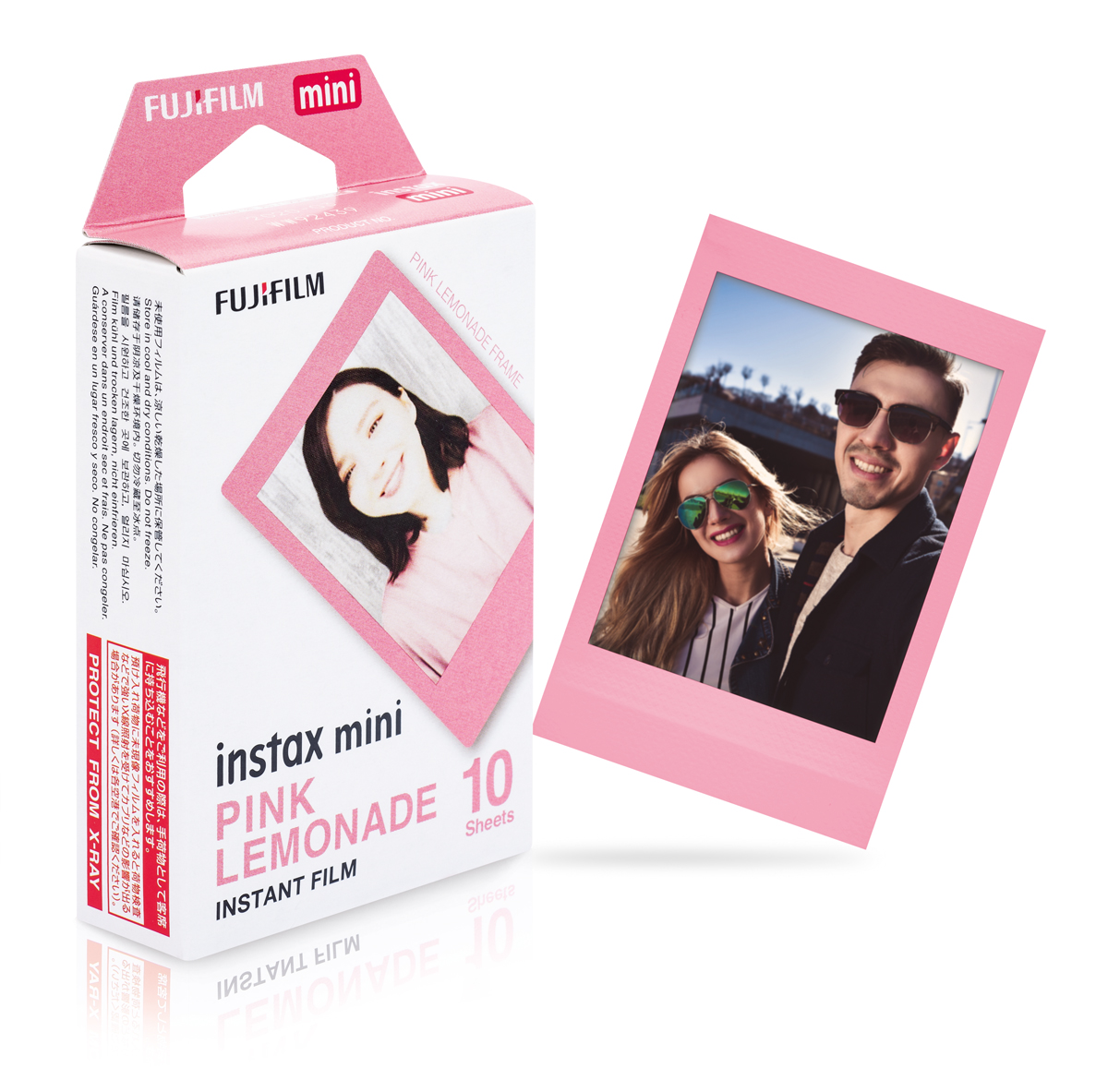 Fujifilm Instax Mini Pink Lemonade WW 1 Sofortbildfilm Color Sofortbildfilm für Instax Mini Kameras